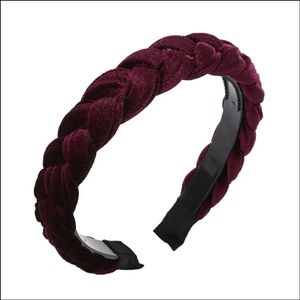 Braided velvet headband
